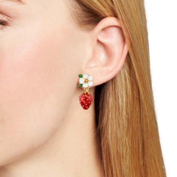 Kate Spade Perfect Picnic Strawberry Drop Earrings - Picture 5 of 7